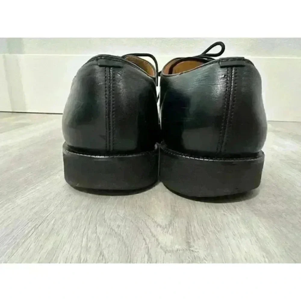 Burberry London Mens Black Leather Cap Toe Derby Dress Shoes Size 6.5